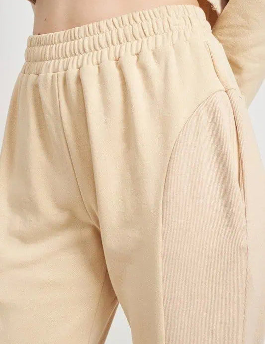 RIB CONTRAST JOGGER PANTS Loungewear