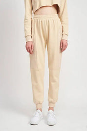 RIB CONTRAST JOGGER PANTS Loungewear