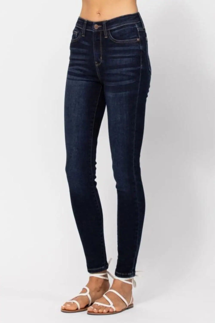 Judy Blue Full Size High Waist Handsand Skinny Jeans Bottoms