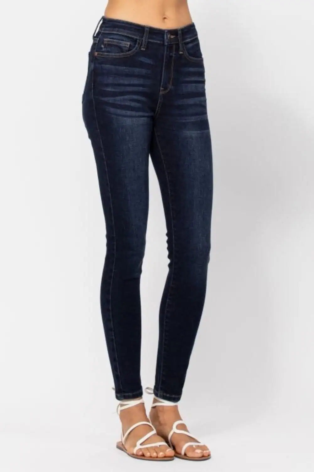 Judy Blue Full Size High Waist Handsand Skinny Jeans Bottoms