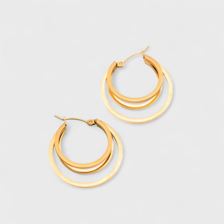 Gold Plated Titanium Hoop Earrings Earrings