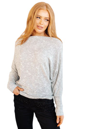 Dolman Sleeve Boatneck Top Shirts & Tops