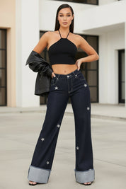 Women’s Low Rise Diamond Stars Jeans