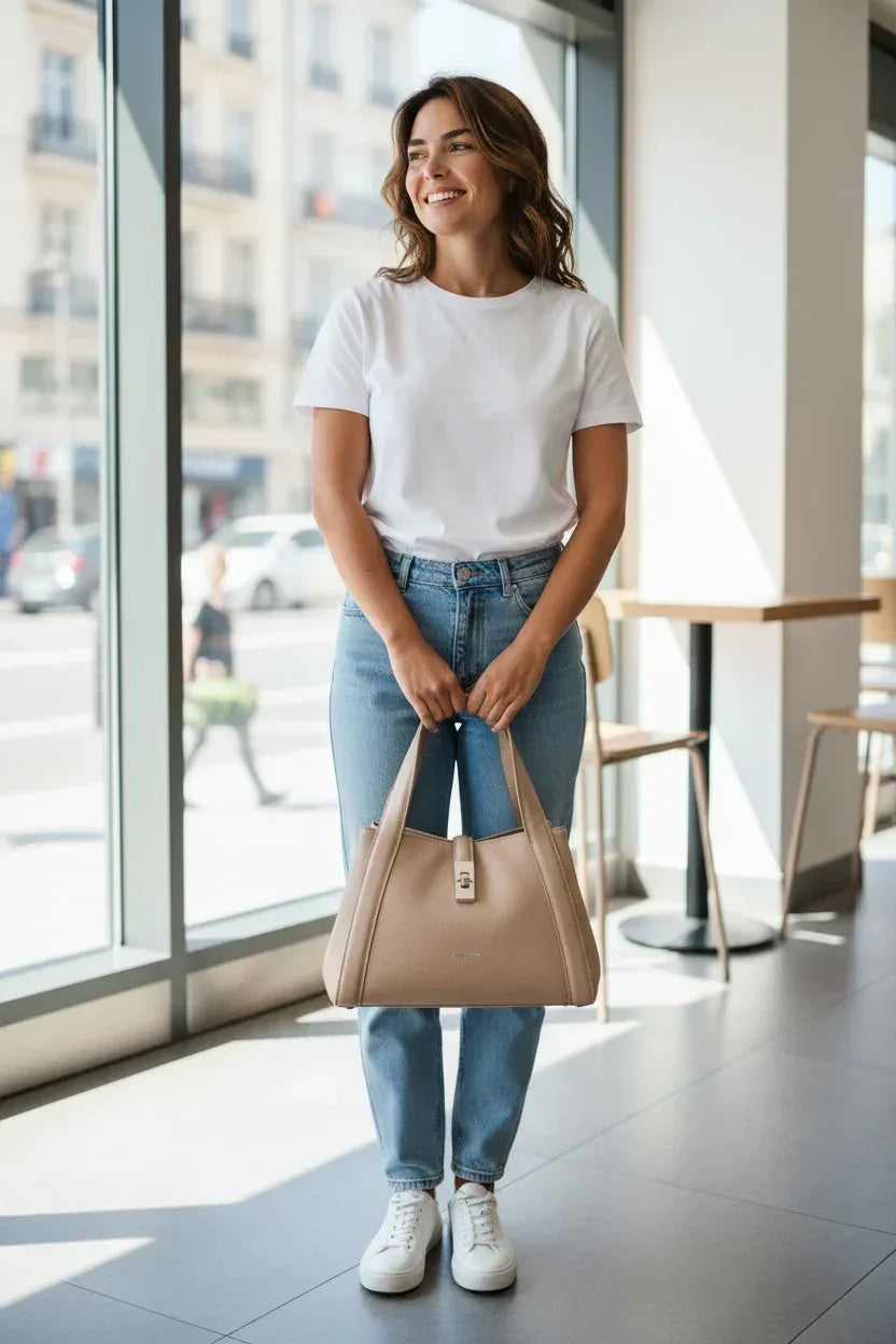 David Jones PU Leather Bucket Bag - DAVERRI FASHIONS