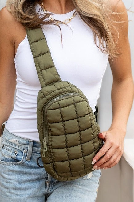 Quilted Crossbody Sling Bag Handbags