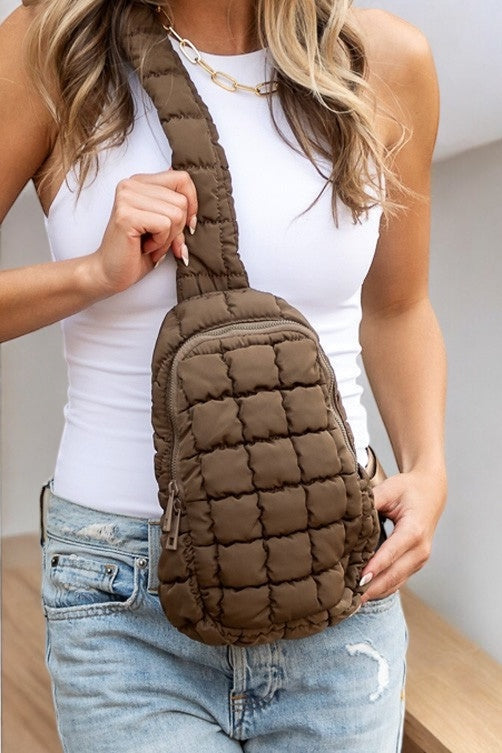 Quilted Crossbody Sling Bag Handbags