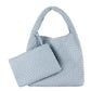 Vegan Leather Woven Hobo Handbags
