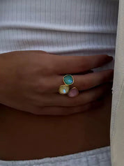 Triple Rhinestone Bypass Ring | Rings Daverri Fashions