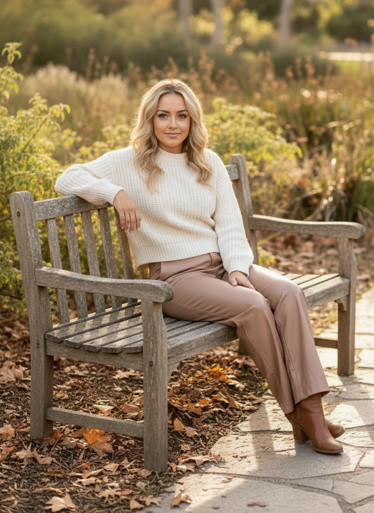 Faux Leather Wide Leg Pants