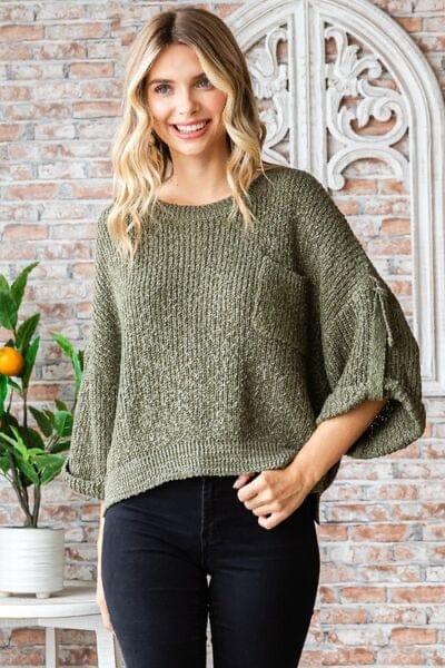 Veveret Rolled Half Sleeve Sweater Sweaters