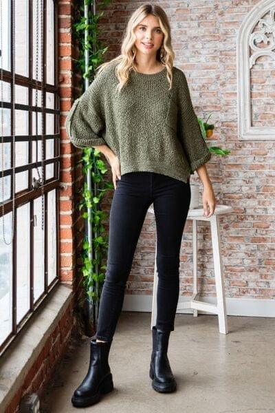 Veveret Rolled Half Sleeve Sweater Sweaters