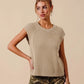 SO ME beige ribbed knit sleeveless raglan sweater top