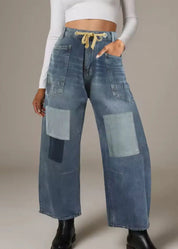 Washed Wide Leg Barrel Jeans | Jeans Daverri Fashions