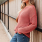 Daverri Crochet Hollow Out Long Sleeve Knit Top