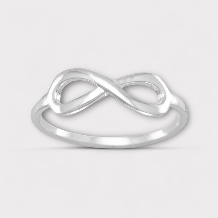 Polished Sterling Silver Infinity Ring Rings