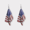 Stars and Stripes Mesh Dangle Earrings - DAVERRI FASHIONS