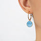 Smiley face charm hoop earrings Earrings