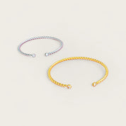 Minimalist Open Cable Stainless Steel Bangle Bracelet Bracelets