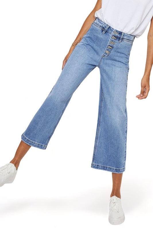 Kancan Ultra High Rise Cropped Wide Leg Jeans Jeans