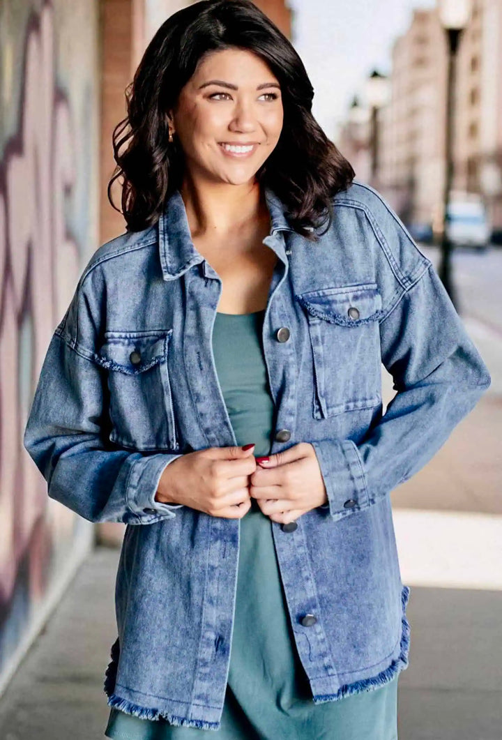 Heyson Mineral Washed Shacket | Shackets Daverri Fashions
