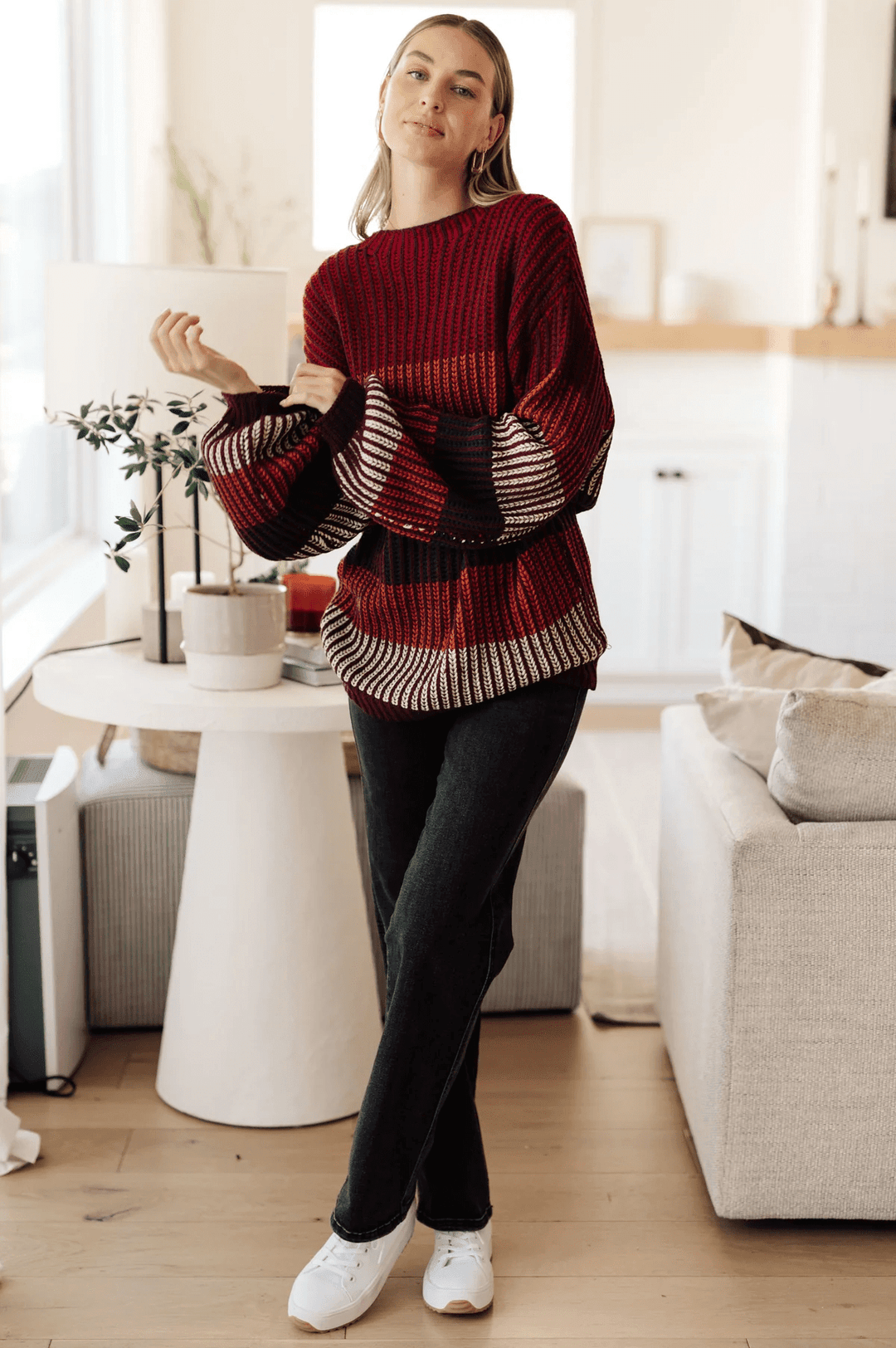 Haptics ombre striped sweater Sweaters