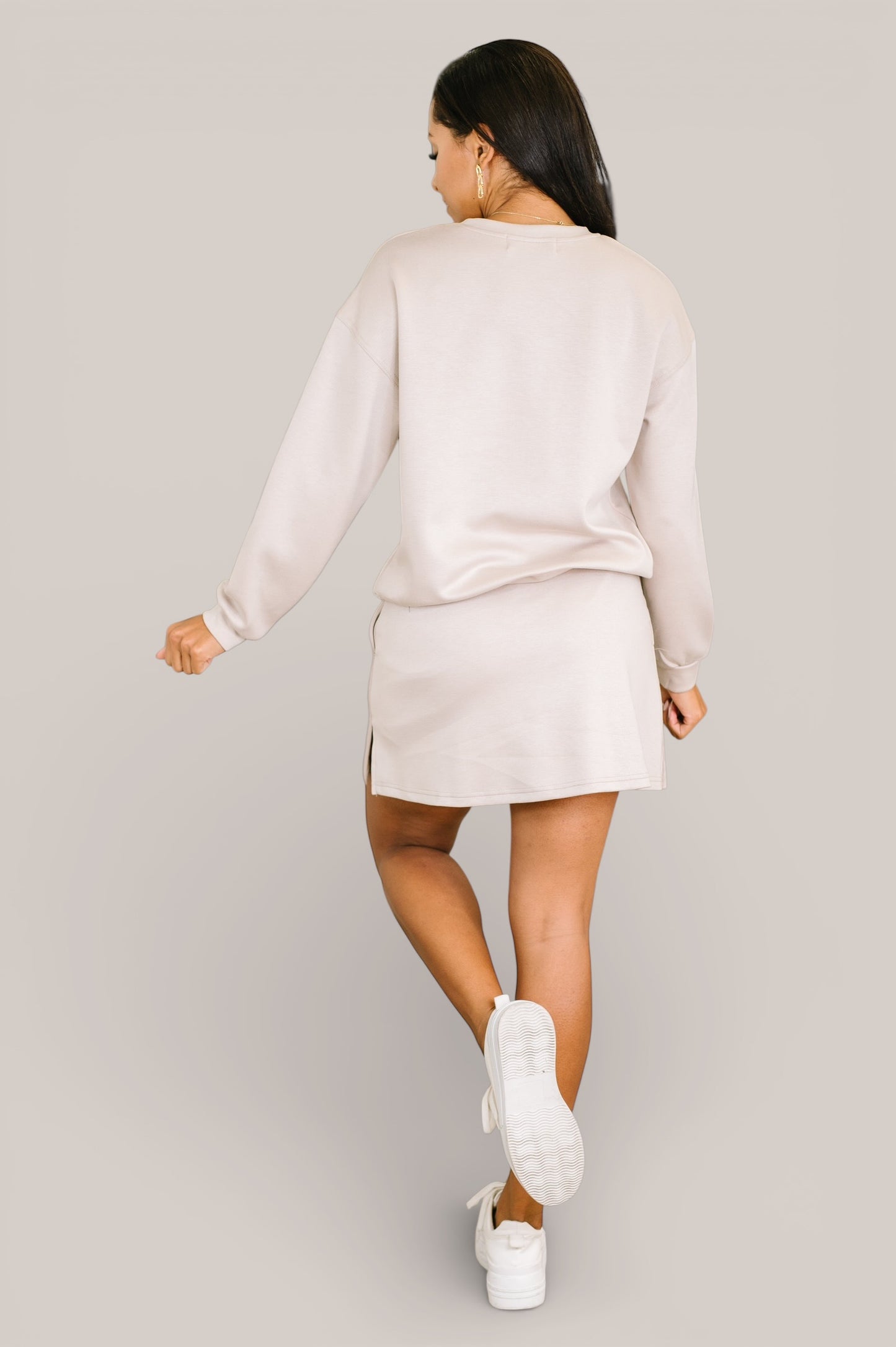 Scuba Knit Crew Neck Top and  Skort Set