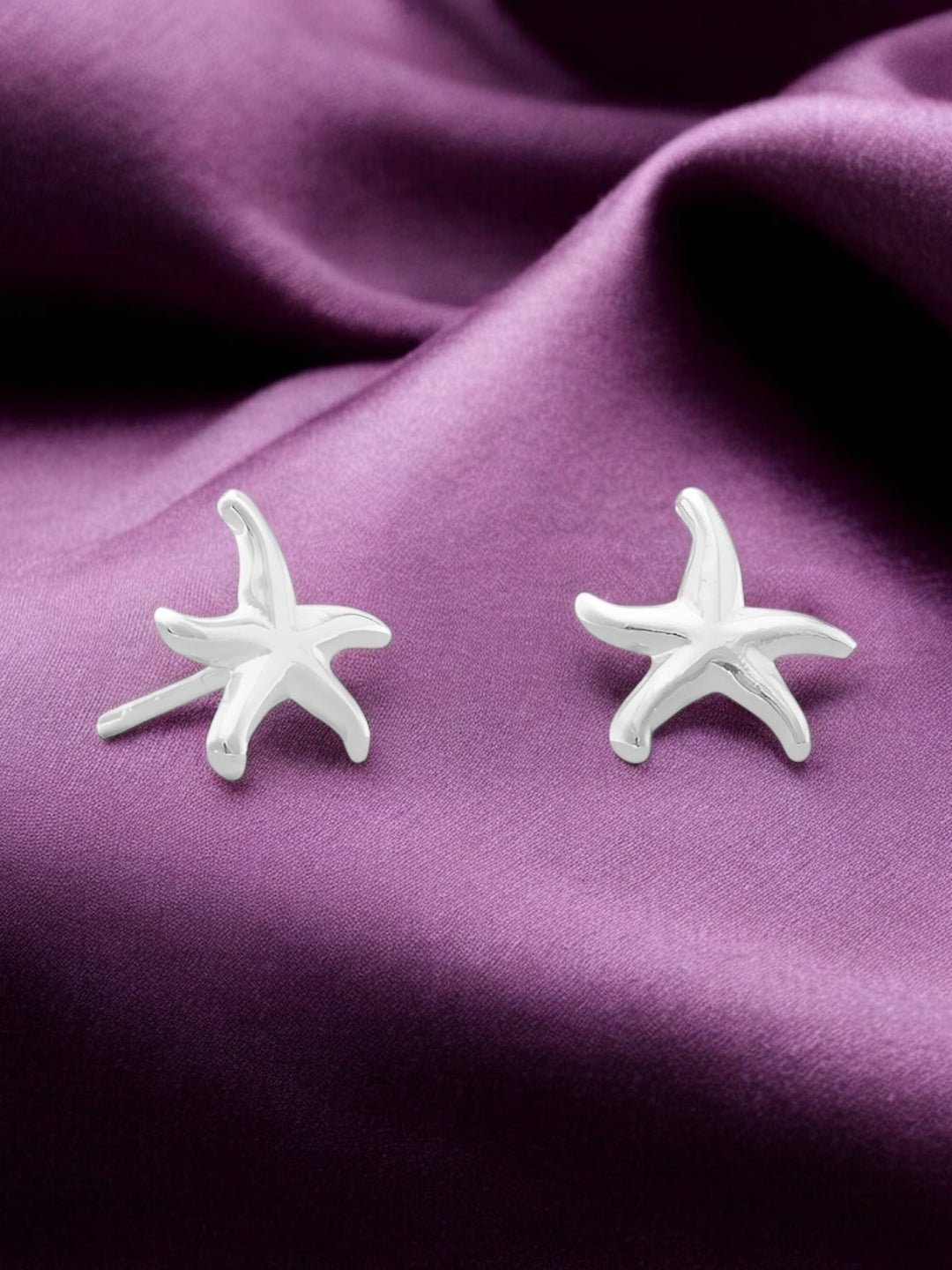 Sterling Silver Starfish Stud Earrings Earrings