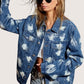 BiBi Washed Tie Dye Denim Jacket