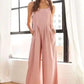 ADORA Square Neck Wide Leg Overalls with Pockets Overalls