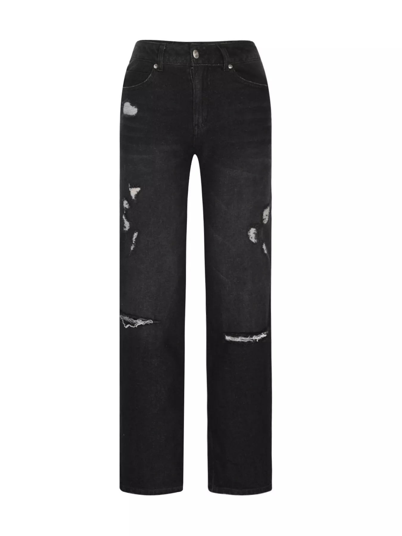 Daverri Distressed Loose Fit Jeans