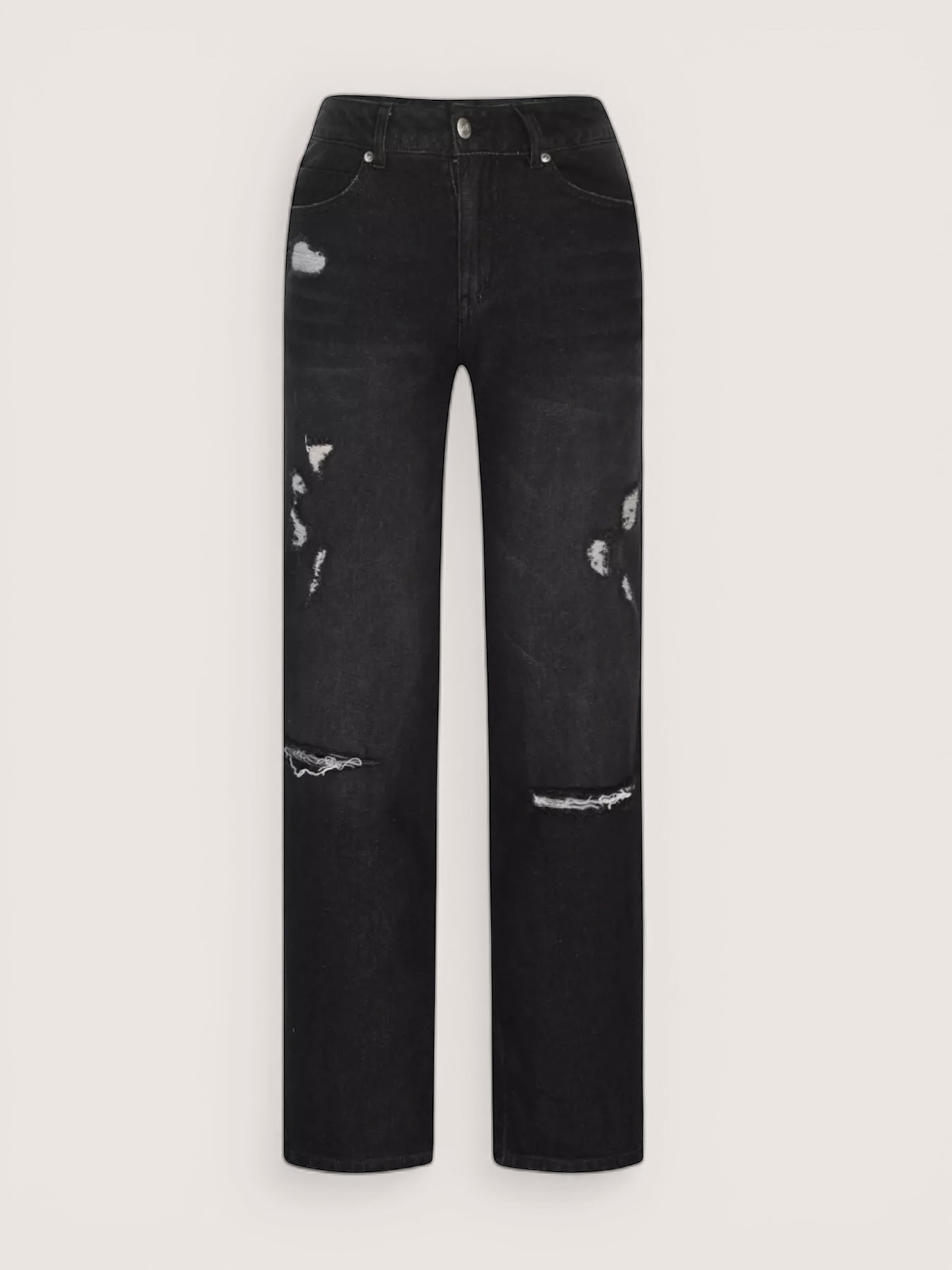 Daverri Distressed Loose Fit Jeans