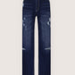 Daverri Distressed Loose Fit Jeans