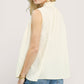 Umgee Sleeveless Textured Split Neck Top
