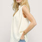 Umgee Sleeveless Textured Split Neck Top