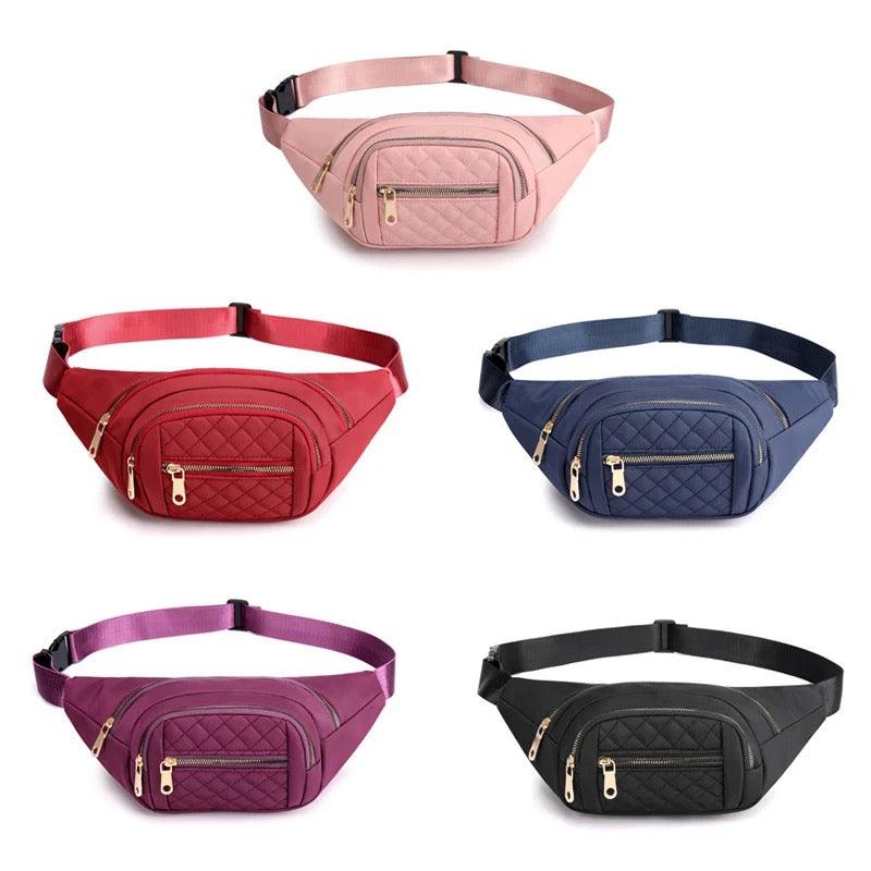 Zenana Quilted Multi Pocket Waist Belt Bag Handbags