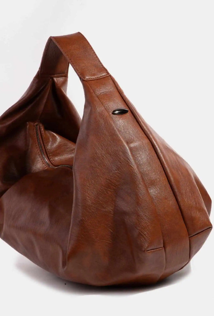 Faux Leather Hobo Shoulder Bag | Handbags Daverri Fashions