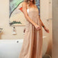BIBI Textured Front Pocket Wide Leg Overalls Overalls