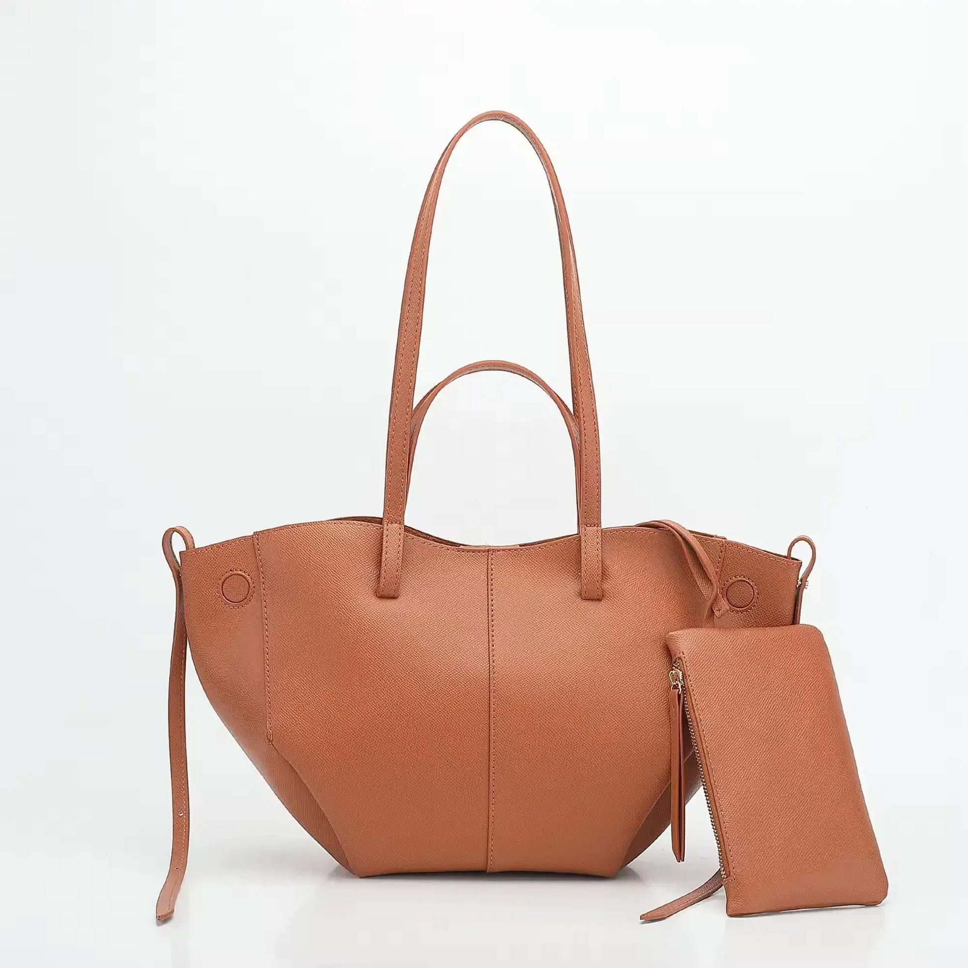 Vegan Leather Tote Bag - DAVERRI FASHIONS