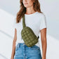 Quilted Nylon Crossbody Bag - DAVERRI FASHIONS