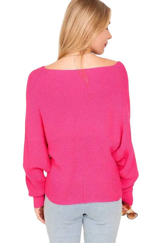 Cross over v neck cropped sweater Sweaters