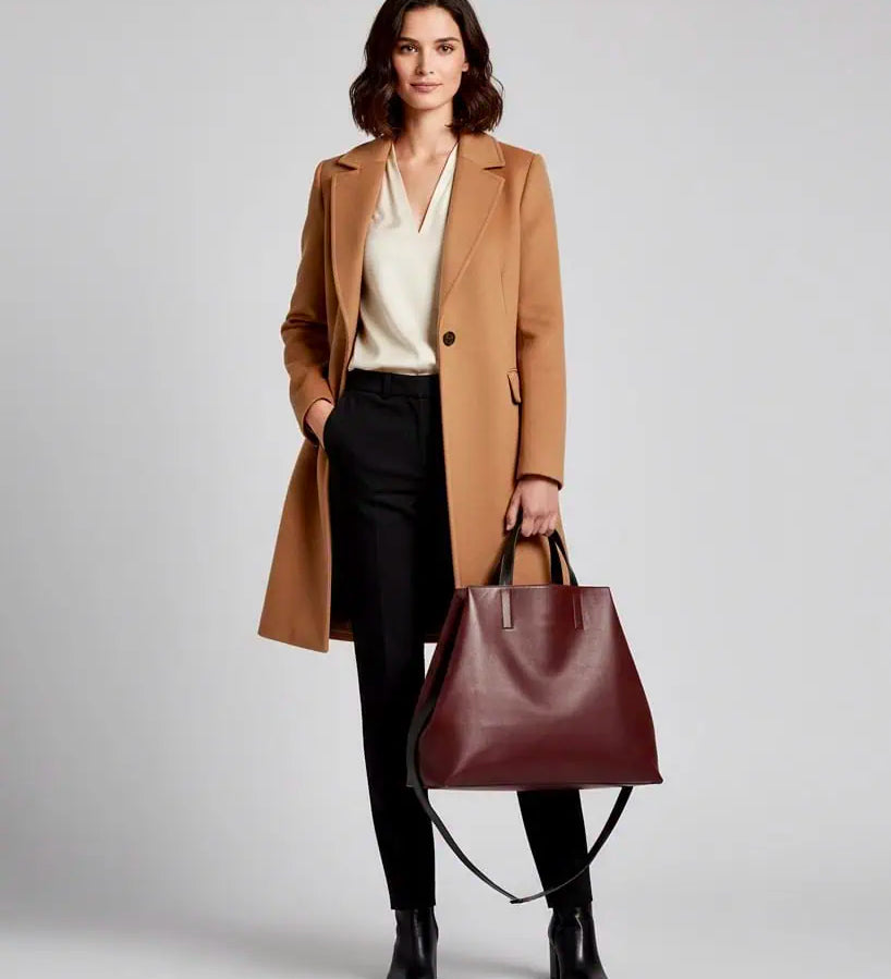 Cecily Leather Tote Bag | Tote Bags Daverri Fashions