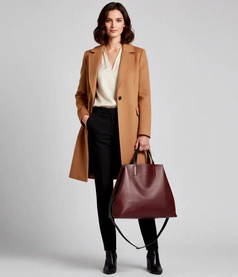 Cecily Leather Tote Bag | Tote Bags Daverri Fashions