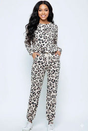 BiBi Leopard Casual Pants with Side Pockets | Lounge Pants Daverri Fashions