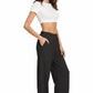 Zenana Fleece Sweatpant with Pockets Black - DAVERRI FASHIONS