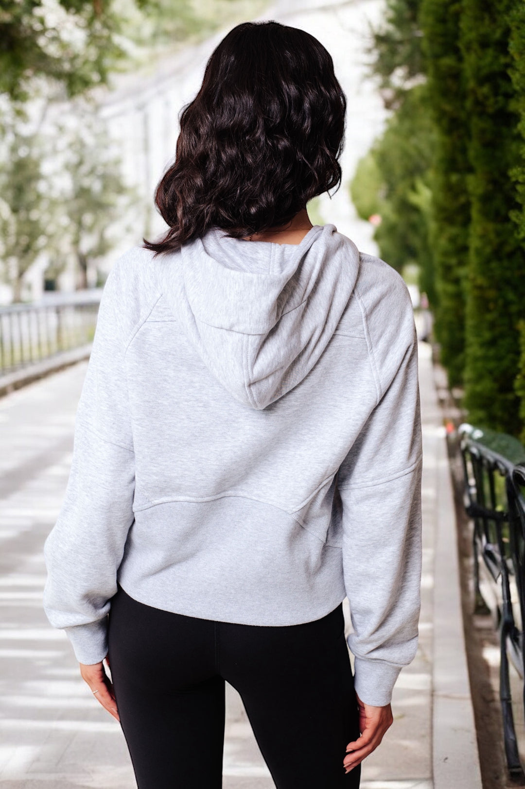 Rae Mode Grey Hooded Pullover Athleisure