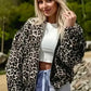 Leopard Print Oversized Bomber Jacket - DAVERRI FASHIONS