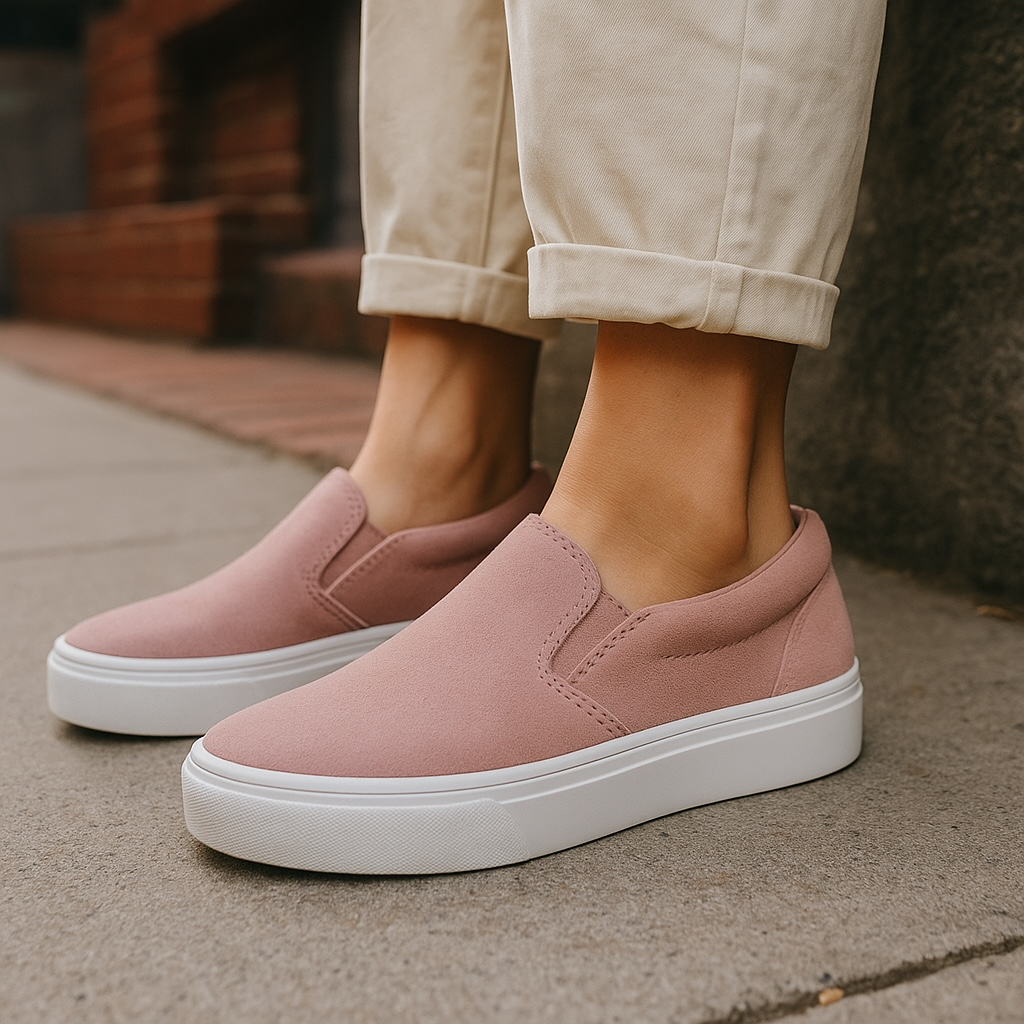 Mauve Casual Slip On Sneakers SNEAKERS