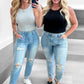 Judy Blue High Rise Patch Pocket Distressed Boyfriend Jeans Jeans