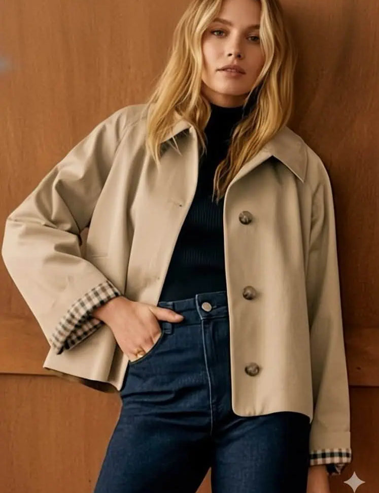 Button-Down Long Sleeve Jacket | Jackets Daverri Fashions