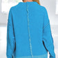 Exposed Seam Mock Neck Long Sleeve Sweater Sweaters